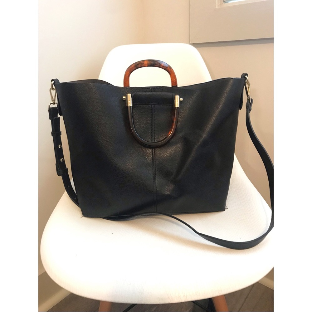 Topshop Sallie Tortoiseshell Handle Tote